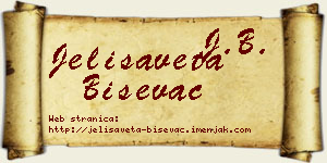 Jelisaveta Biševac vizit kartica